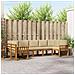 Set di divani da esterno con cuscino 7 pcs Naturale e Beige - Foto miniatura 2