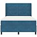 Letto a molle con strisce LED Blu 140 x 200 cm Velluto - Foto miniatura 8