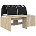 Letto con Tunnel 3 pz Rovere Sonoma e Nero Legno ingegnerizzato - Foto miniatura 1