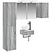 Set di mobili per il bagno 5 pcs Sonoma grigio - Foto miniatura 1