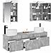 Set di Armadi da Bagno 5 pcs Grigio Cemento 50 x 14,5 x 70 cm - Foto miniatura 3