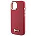 Indovina In Silicone Con Logo E Cornice In Metallo Per Iphone 15 - Rosso - Foto miniatura 4