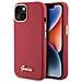 Indovina In Silicone Con Logo E Cornice In Metallo Per Iphone 15 - Rosso - Foto miniatura 7