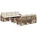 Set Divano da Giardino 8 pz Beige e Bianco Crema polyrattan - Foto miniatura 1
