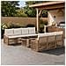 Set Divano da Giardino 8 pz Beige e Bianco Crema polyrattan - Foto miniatura 5