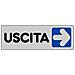 Cartelli segnaletici adesivi - uscita (a destra) - 15909090ADB0150X0050 - Foto miniatura 1