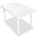 Tavolo Da Giardino 126x76x72 Cm In Plastica Bianco - Foto miniatura 1