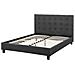 Letto Matrimoniale Moderno In Tessuto Grigio Scuro 160x200 Cm La Rochelle - Foto miniatura 24