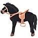 Cavallo in Peluche in Piedi Nero - Foto miniatura 2