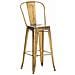 Sgabello Bar Aiden in Metallo Verniciato a Polvere | Sgabello Design Industrial, Facile da Pulire | Sedia Sgabello da Bancone, Seduta Alta 77 cm Oro - Foto miniatura 1