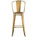 Sgabello Bar Aiden in Metallo Verniciato a Polvere | Sgabello Design Industrial, Facile da Pulire | Sedia Sgabello da Bancone, Seduta Alta 77 cm Oro - Foto miniatura 3