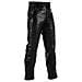 Jeans Pelle Pantaloni Moto Custom Chopper Nero Comfort 38 - Foto miniatura 1