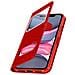 Custodia Apple Iphone 11 Sportellino 2x Finestre Cover Silicone - Rosso - Foto miniatura 5
