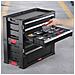 Cassettiera Porta Atrezzi Con 5 Cassetti Tool Chest Set Nero - Foto miniatura 6