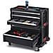 Cassettiera Porta Atrezzi Con 5 Cassetti Tool Chest Set Nero - Foto miniatura 3