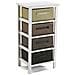 Gavle Mobile Per Il Bagno Arredo Bagno Cassettiera Con 4 Cassetti Per Organizzare Contenimento Moderno E Divertente Misure (a X L X L) 73 X 28 X 37 Cm Legno E Poliestere Colore Marrone - Foto miniatura 1