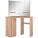 Tavolino da Trucco Angolare con LED Rovere 111x54x141,5 cm - Foto miniatura 2