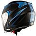 Jet Moto Casco Scooter Doppia Visiera Certificato Ece22-05 Nero Opaco Blu Xl - Foto miniatura 9