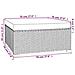 Poggiapiedi Giardino Con Cuscino Grigio 70x70x30 Cm Polyrattan - Foto miniatura 4