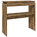 Tavolino Consolle Rovere Fumo 80x30x80 Cm In Legno Multistrato - Foto miniatura 1