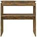 Tavolino Consolle Rovere Fumo 80x30x80 Cm In Legno Multistrato - Foto miniatura 4
