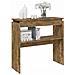 Tavolino Consolle Rovere Fumo 80x30x80 Cm In Legno Multistrato - Foto miniatura 7
