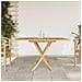 Tavolo da Giardino Pieghevole Grigio 110x110x75cm Massello Teak - Foto miniatura 3