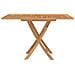 Tavolo da Giardino Pieghevole Grigio 110x110x75cm Massello Teak - Foto miniatura 4