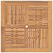 Tavolo da Giardino Pieghevole Grigio 110x110x75cm Massello Teak - Foto miniatura 6
