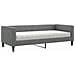Divano Letto Con Materasso Grigio Scuro 90x190 Cm In Tessuto - Foto miniatura 1