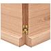Ripiano Muro Marrone 140x30x (2-4) cm Massello Rovere Trattato - Foto miniatura 3