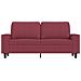 Divano A 2 Posti Rosso Vino 140 Cm In Tessuto - Foto miniatura 3