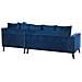 Divano Angolare 3 Posti Grena Velluto Blu Marino Lato Sinistro - Foto miniatura 8