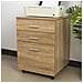 Cassettiera Scrivania Ufficio Legno Mdf Mobiletto Stampante 3 Cassetti Quercia - Foto miniatura 1
