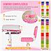 Banco Scuola per Bambini 6-12 Anni con Sedia e Altezza Regolabile, Piano Inclinabile, 66x47x52-77 cm, Rosa - Foto miniatura 4