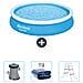 Piscina Fuori Terra - In Giro - 366x76 Cm - Blu - Include Accessori Coordinati Cb47 - Foto miniatura 1