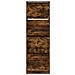 Scarpiera Con 4 Cassetti Ribaltabili Rovere Fumo 60x34x187,5 Cm - Foto miniatura 5