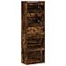 Scarpiera Con 4 Cassetti Ribaltabili Rovere Fumo 60x34x187,5 Cm - Foto miniatura 7