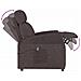 Lusso Casadino -  Poltrona Alzapersona Marrone Scuro In Tessuto - Foto miniatura 7