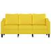 Divano A 3 Posti Giallo Chiaro 180 Cm In Tessuto - Foto miniatura 2