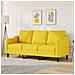 Divano A 3 Posti Giallo Chiaro 180 Cm In Tessuto - Foto miniatura 8