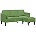 Divano a 3 posti con chaise longue L verde chiaro 160 cm in velluto - Foto miniatura 1
