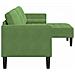 Divano a 3 posti con chaise longue L verde chiaro 160 cm in velluto - Foto miniatura 5