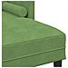 Divano a 3 posti con chaise longue L verde chiaro 160 cm in velluto - Foto miniatura 7