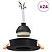 Faretti incassati 24 pz Rotondi GU10 Nero Ø91 mm - Foto miniatura 4