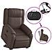 Poltrona Alzapersona Reclinabile Marrone in Similpelle - Foto miniatura 6
