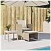 Sedia da Giardino con Poggiapiedi in Polyrattan Beige - Foto miniatura 3