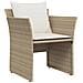 Sedia da Giardino con Poggiapiedi in Polyrattan Beige - Foto miniatura 4