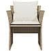 Sedia da Giardino con Poggiapiedi in Polyrattan Beige - Foto miniatura 5