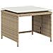 Sedia da Giardino con Poggiapiedi in Polyrattan Beige - Foto miniatura 6